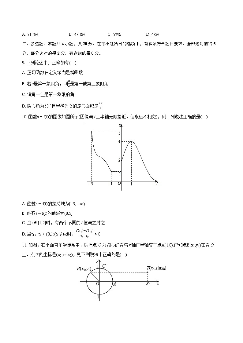 2023-2024学年广西玉林市高一（上）期末数学试卷（含详细答案解析）02