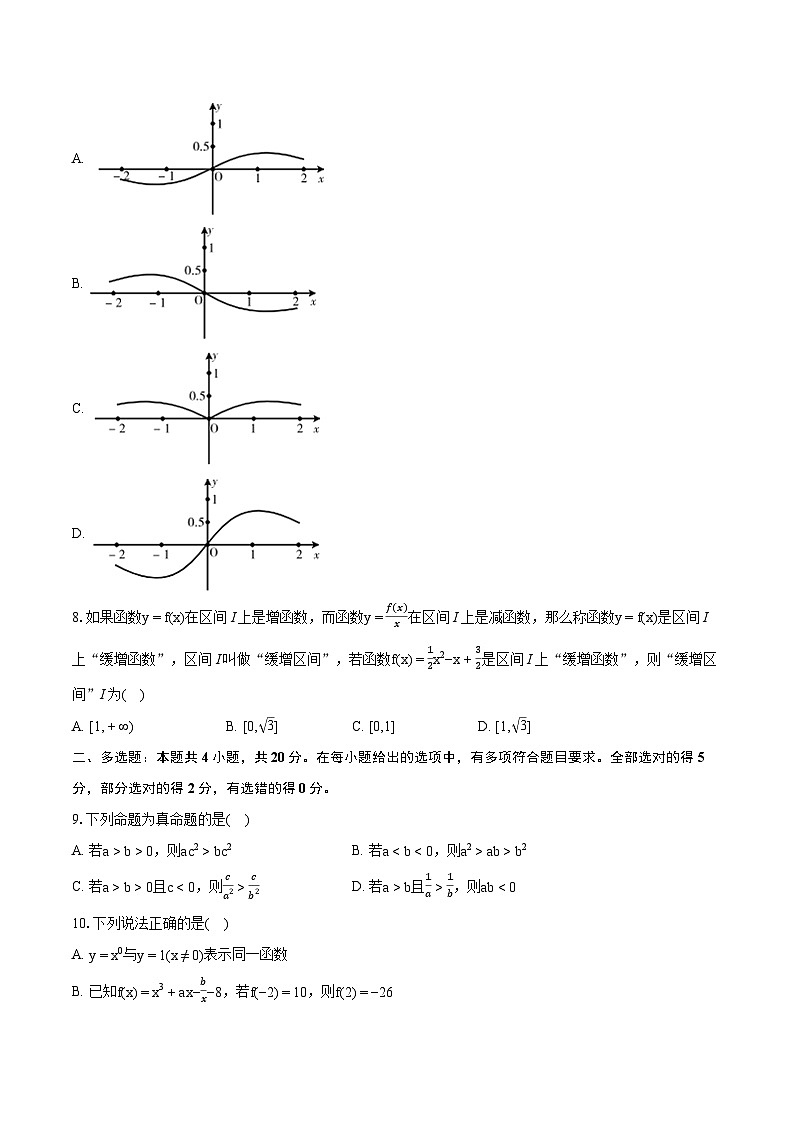2023-2024学年湖南省长沙市雨花区高一（上）期末数学试卷(含详细答案解析)02