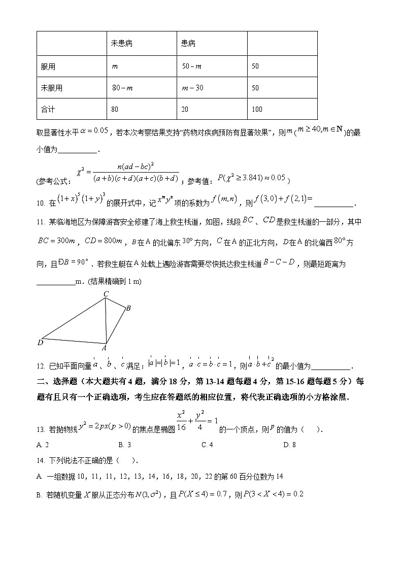 上海市金山区2024届高三二模数学试题（原卷版+解析版）02