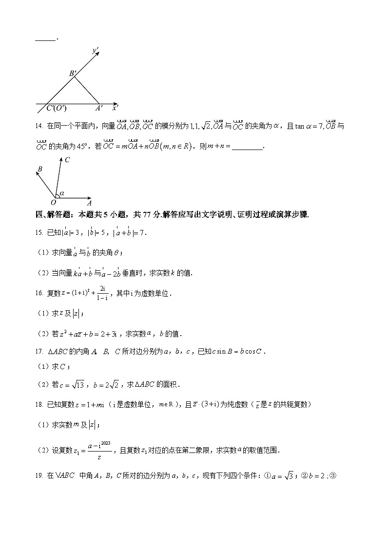 2024衡水武强中学高一下学期期中考试数学含解析03