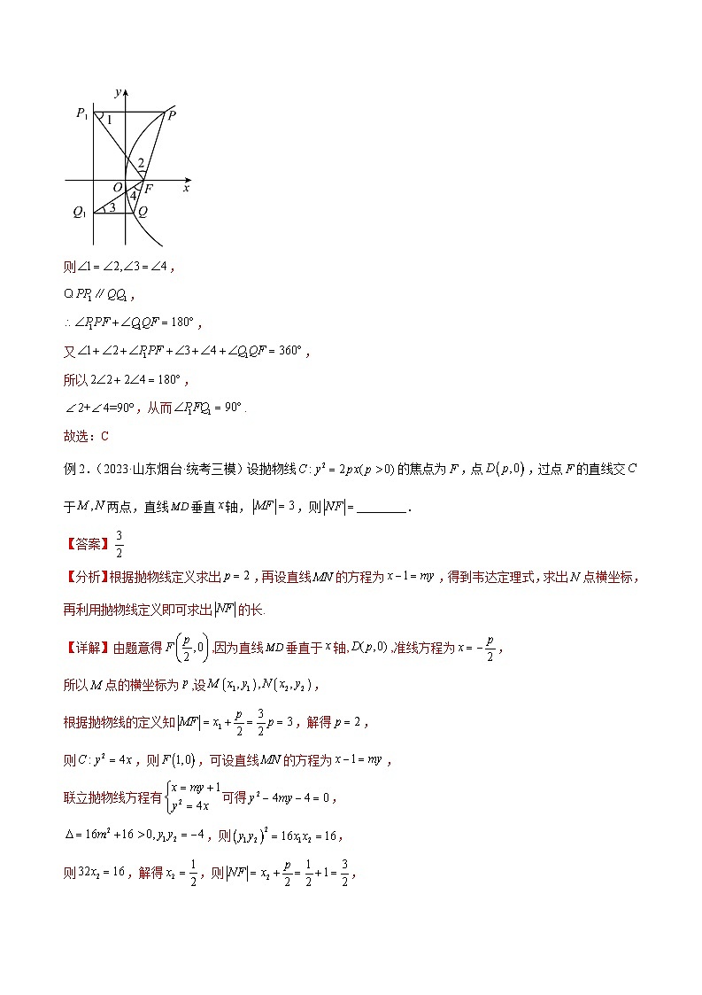 2024年通用版高考数学二轮复习专题9.5 抛物线(教师版)第2页