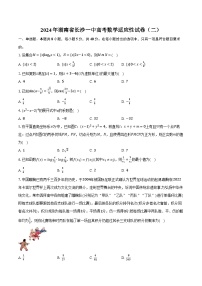 2024年湖南省长沙一中高考数学适应性试卷（二）（含解析）