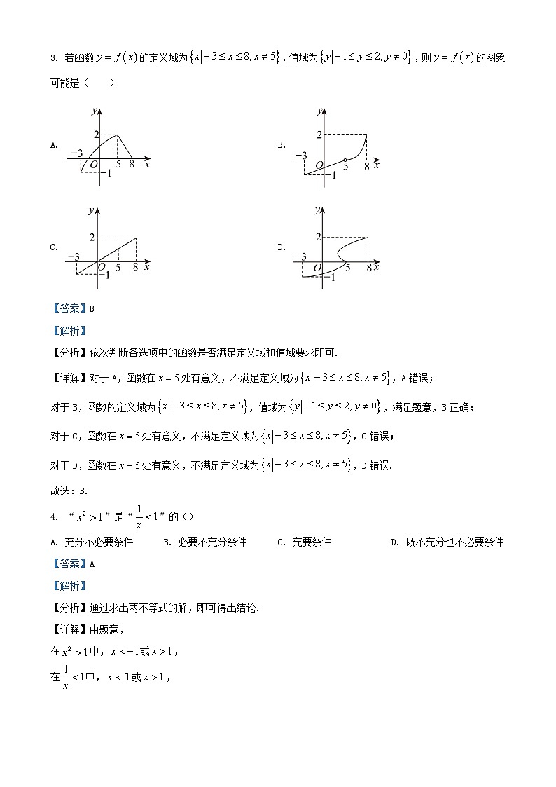 四川省南充市2023_2024学年高一数学上学期11月期中试题含解析02