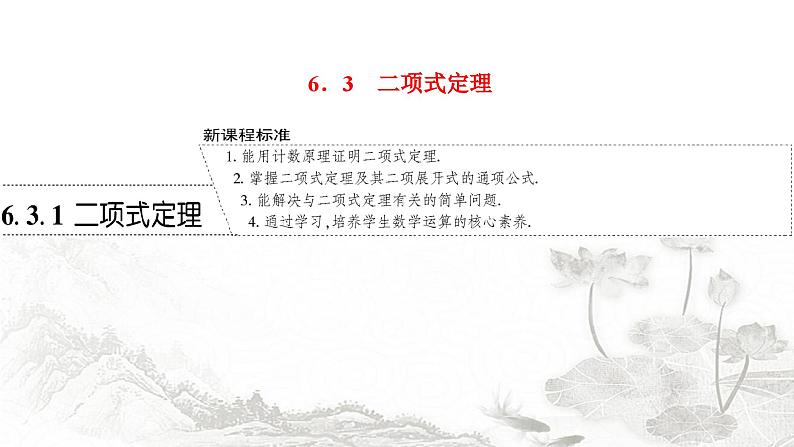 人教A版高中数学选择性必修第三册6-3-1二项式定理课件01