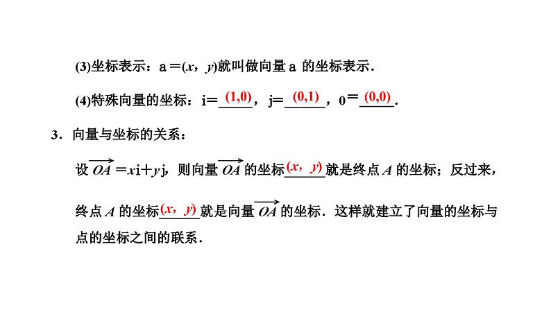 人教A版高中数学必修第二册6-3-2 6-3-3平面向量的正交分解及坐标表示平面向量加、减运算的坐标表示课件第3页