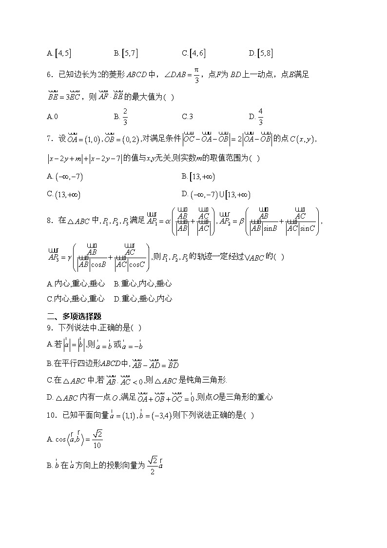 （4）平面向量——2024届高考数学考前模块强化练(含答案)第2页