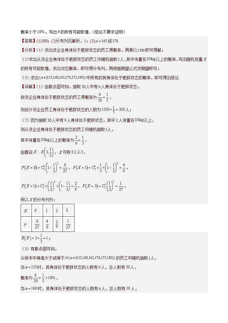 2023年北京高三二模数学分类汇编-专题08 解答中档题型：概率统计与圆锥曲线（解析版）第3页