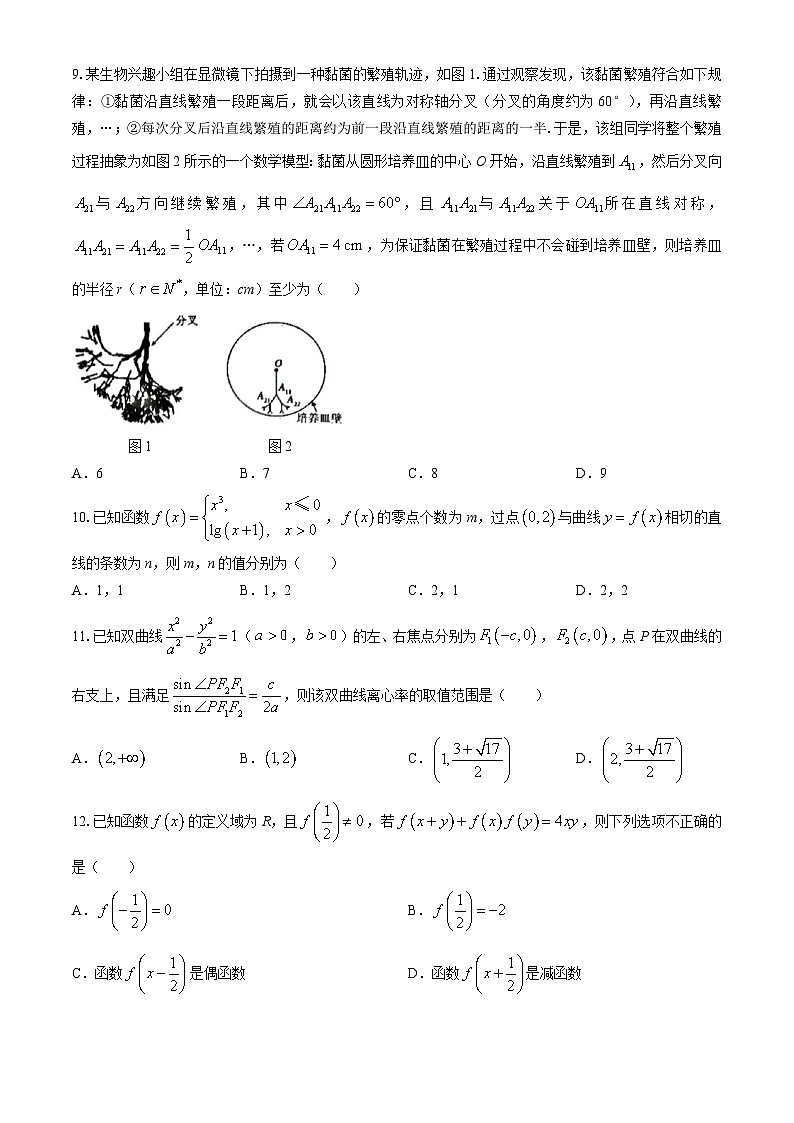 四川省绵阳中学2024届高三下学期高考模拟（一）理科数学试题(无答案)第2页