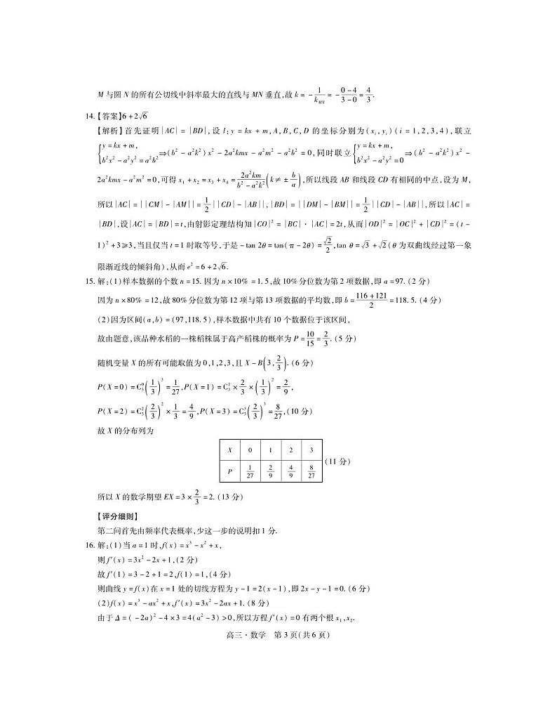 24届4月高三联考·数学答案第3页