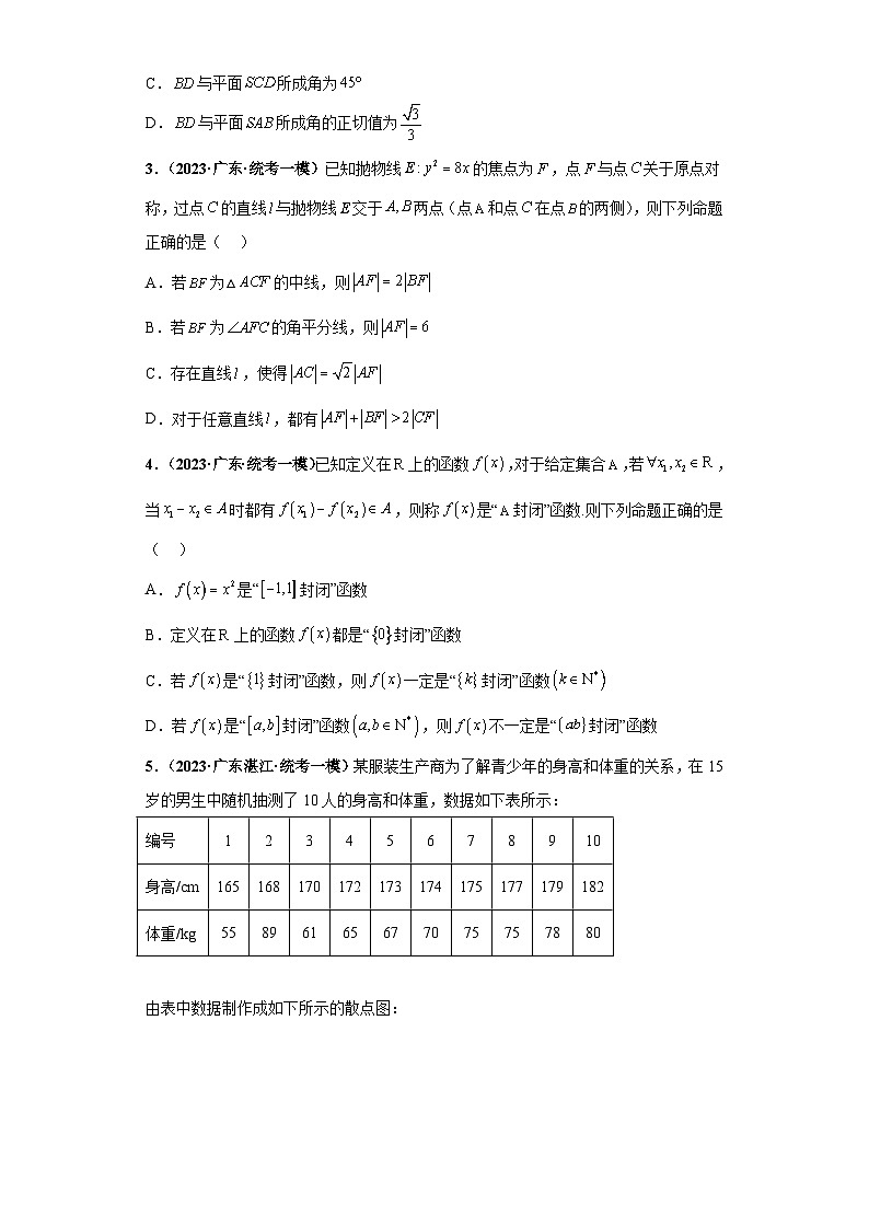 广东省新高考数学模拟卷02-多选题09-12题精编真题重组卷（新高考通用）02