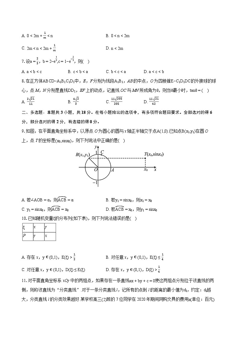 2024年辽东十一所重点高中联合教研体高考数学适应性试卷（一）（含详细答案解析）第2页