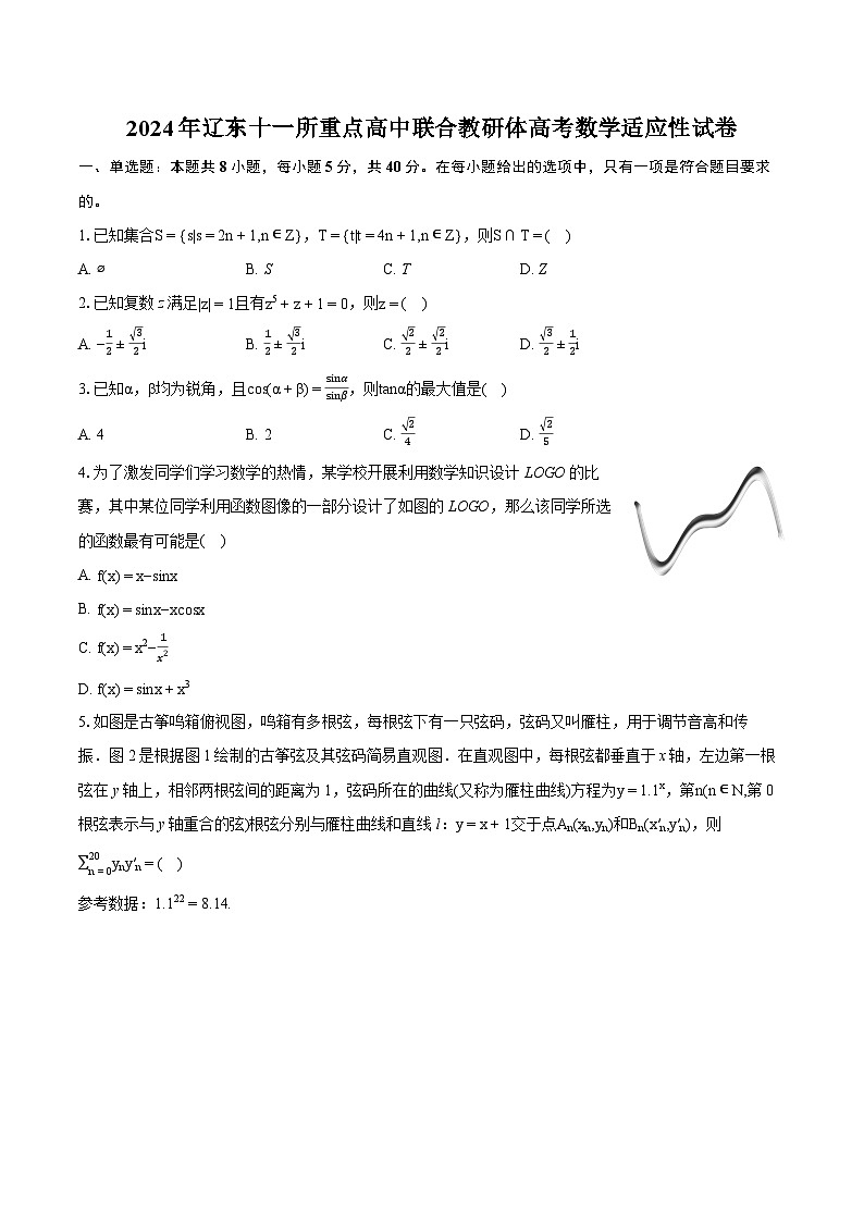 2024年辽东十一所重点高中联合教研体高考数学适应性试卷（含详细答案解析）第1页