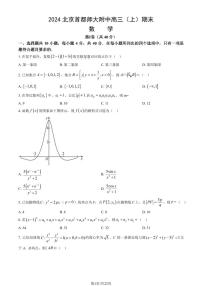 2024北京市首都师大附中高三上学期期末数学试卷及答案