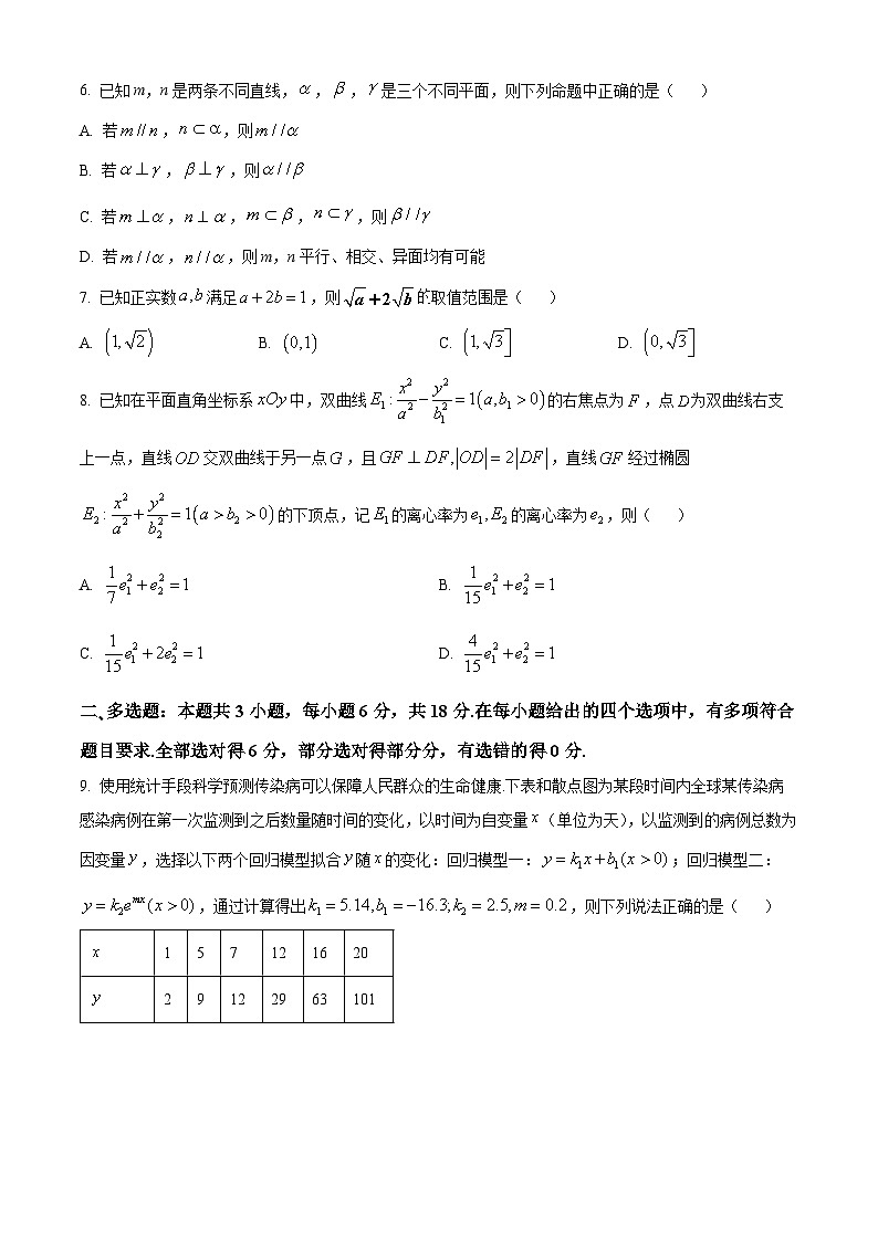 广东省广州市华南师范大学附属中学2024届高三下学期5月月考数学试题（原卷版）第2页