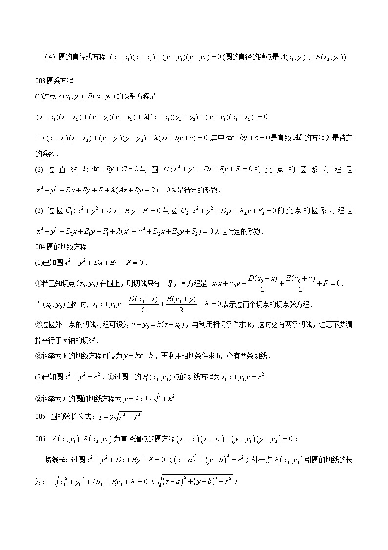 【二轮复习】高考数学专题6  直线与圆、椭圆方程（考点精练）.zip02