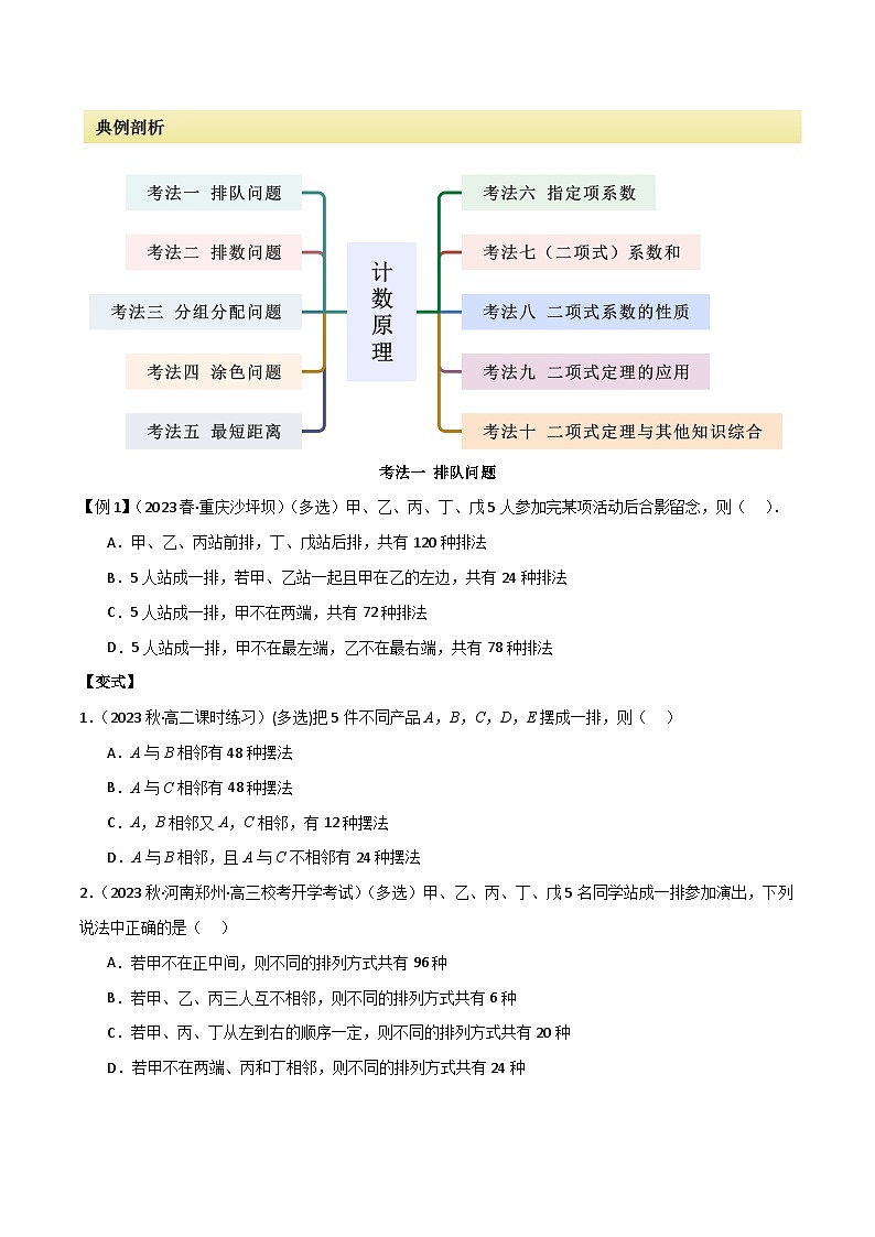 【二轮复习】高考数学 专题11 计数原理（考点精练）（原卷版）第2页