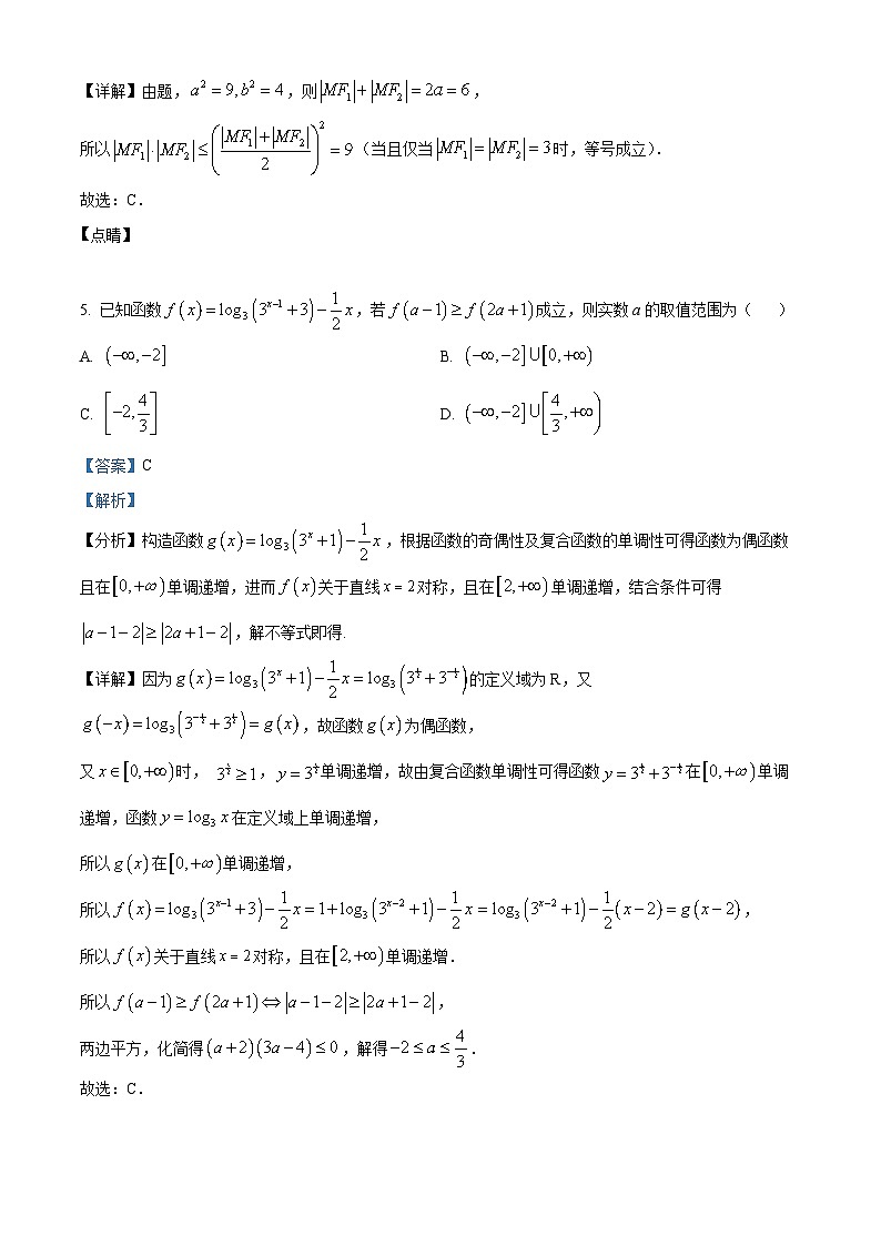 安徽省六安第一中学2024届高三下学期质量检测数学试卷(一) Word版含解析第3页