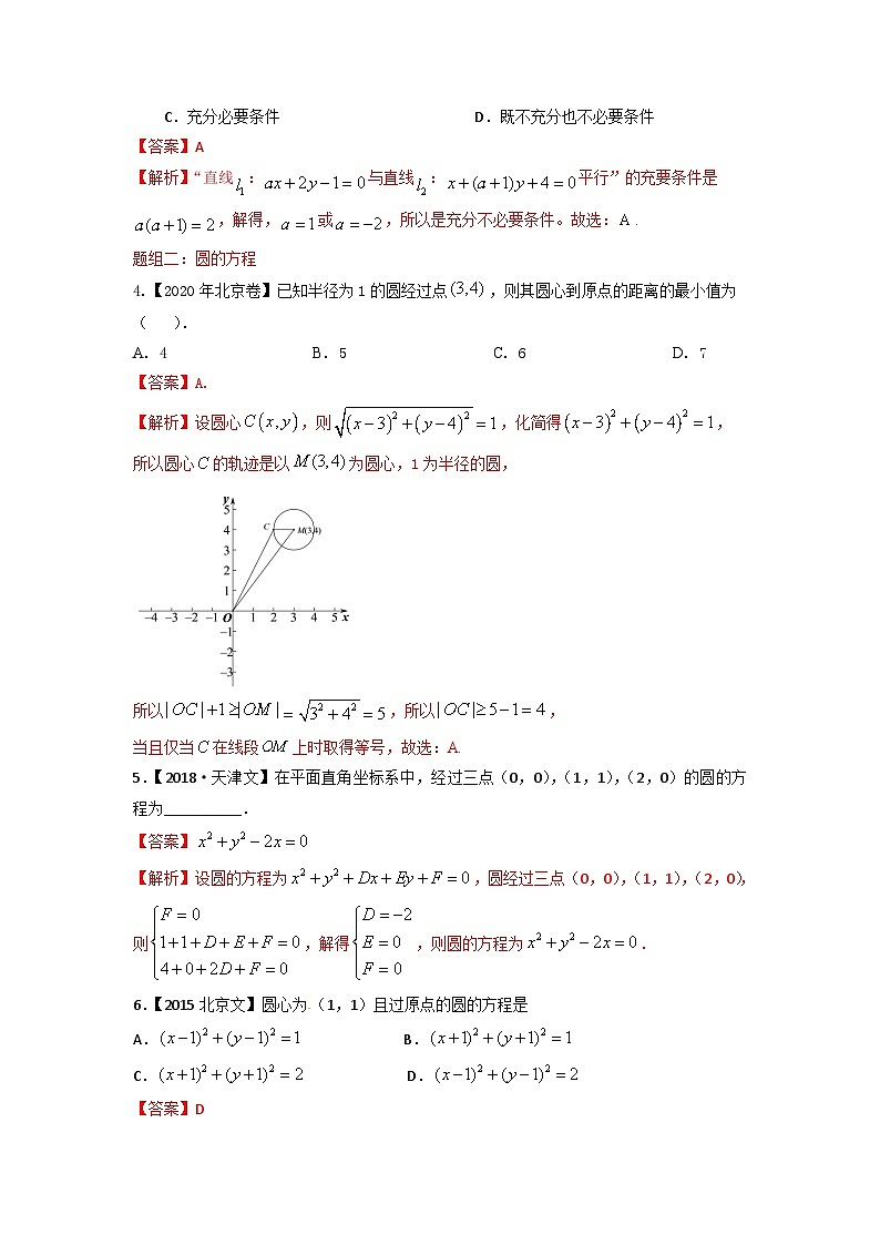 最新高考数学易错题精编  易错点15  直线和圆03