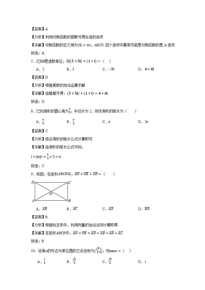 湖南省2024年普通高中学业水平合格性模拟考试数学仿真卷（四）试卷（Word版附解析）03