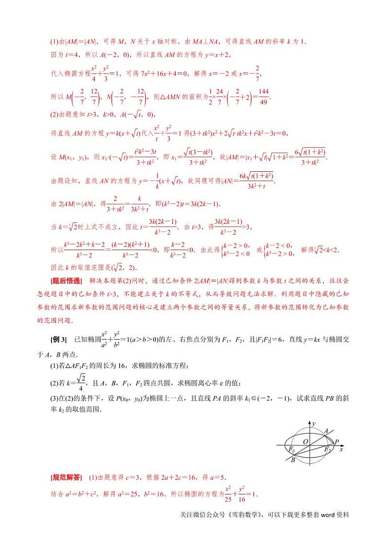 压轴冲刺圆锥曲线专题22  斜率型取值范围模型(教师版)03