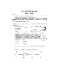 2024届海南高三下学期5月模拟理科数学考试题
