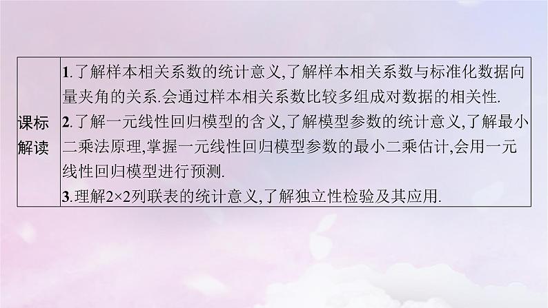 2025届高考数学一轮总复习第十章统计与成对数据的统计分析第二节成对数据的统计分析课件第3页