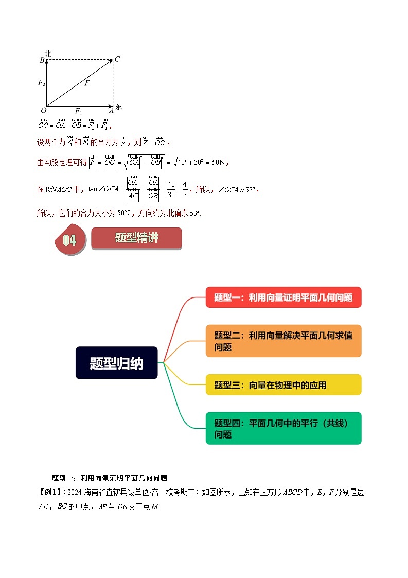2024年高一数学下册（苏教版）-9.4 向量应用（四大题型）（原卷版+解析版）03