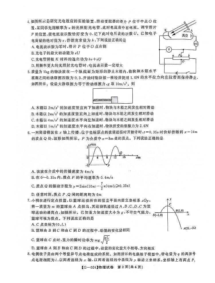 高三联考最后一卷 物理第2页