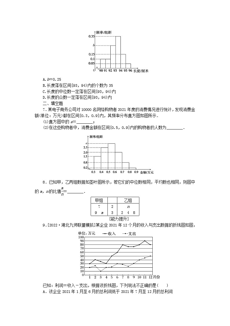 2024版高考数学微专题专练58统计图表用样本估计总体理（附解析）03