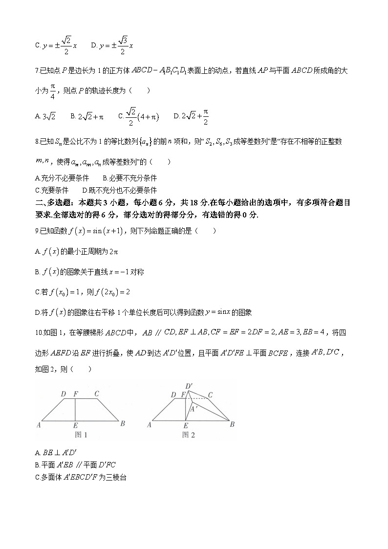 广西钦州市2024届高三年级第三次教学质量监测+数学第2页