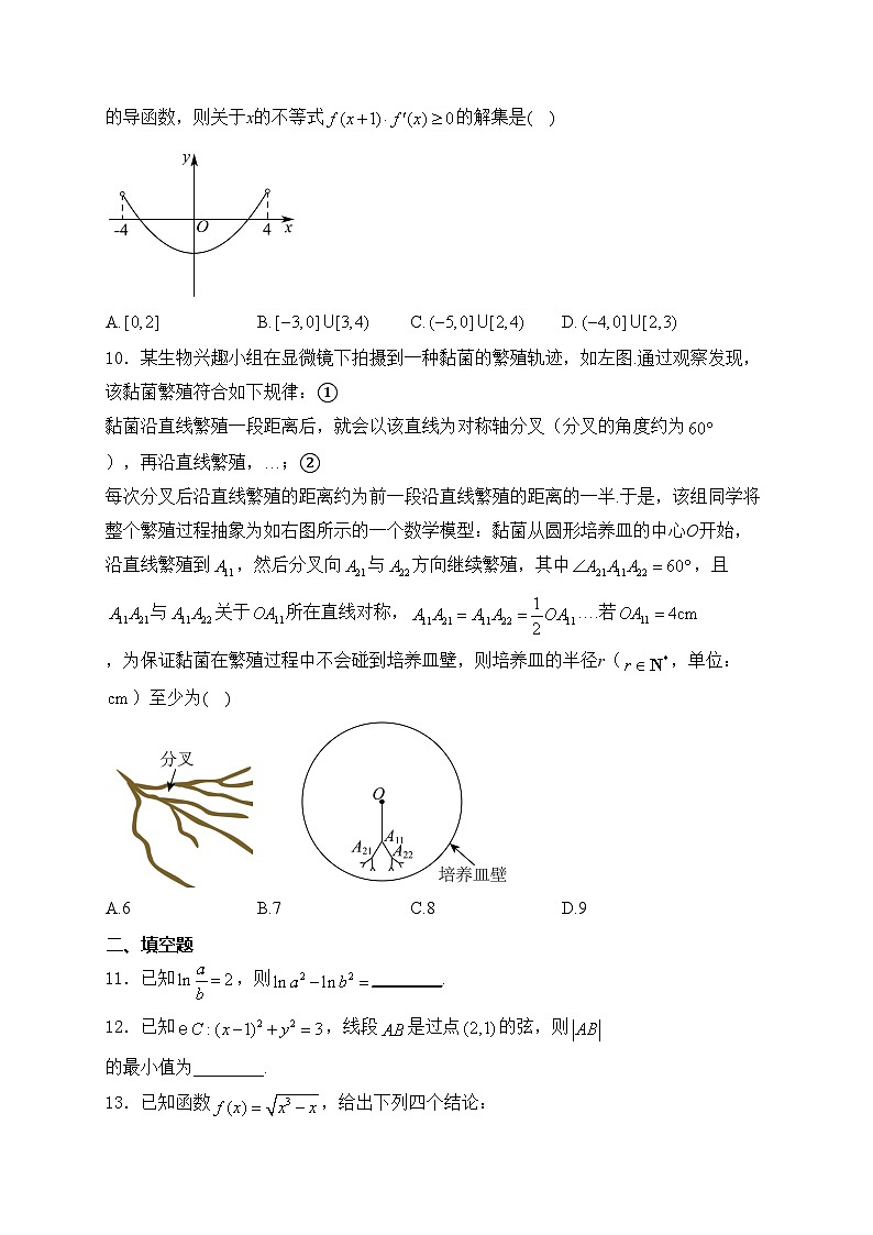 北京市海淀区2024届高三下学期期中练习（一模）数学试卷(含答案)02