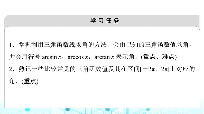 人教B版高中数学必修第三册第7章7-3-5已知三角函数值求角课件02