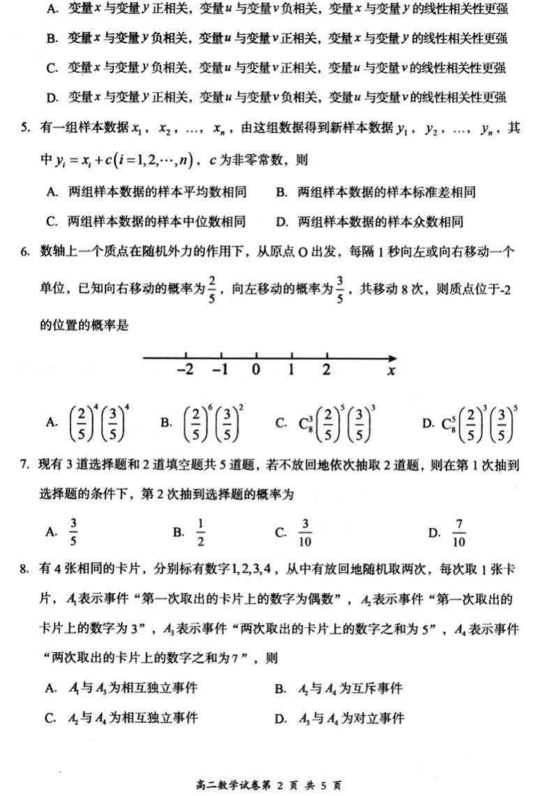 数学-山西省大同市2023-2024学年高二下学期4月期中考试题02