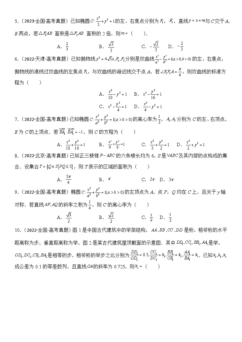 专题17 圆锥曲线小题特训（5年高考+3年模拟）-2024高考数学二轮复习解析几何压轴题02