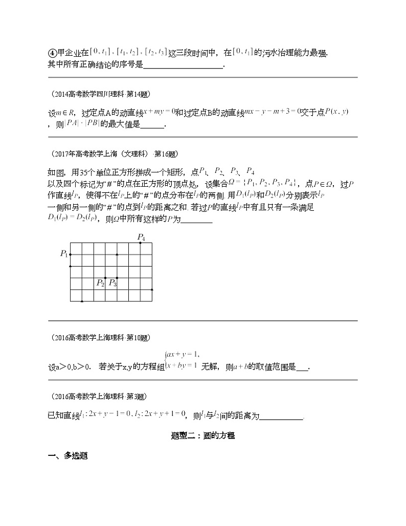 十年（2014-2023）高考数学真题分项汇编（全国通用）专题17 解析几何多选、填空（理科）-102