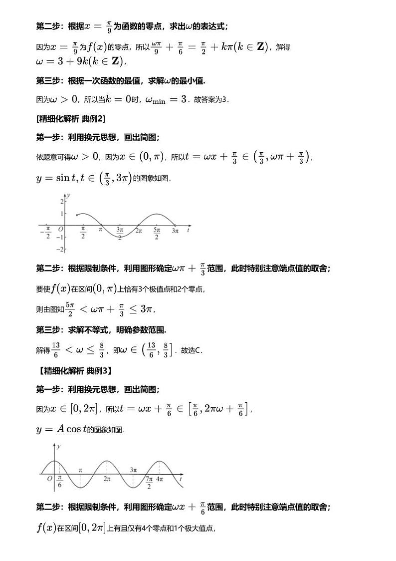 高考数学经典多题一解：三角函数 [专题1] 参数范围 数形结合【 讲】03