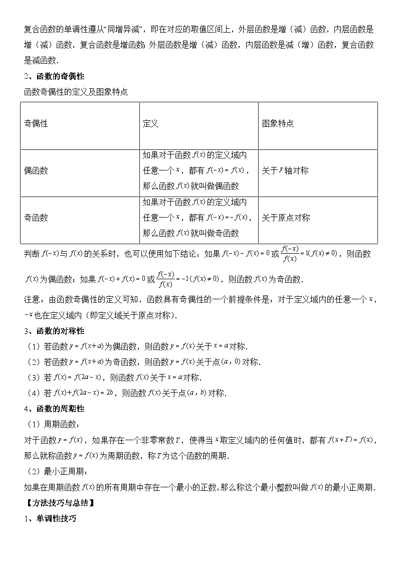 专题07 函数的性质-单调性、奇偶性、周期性（解析版）第2页
