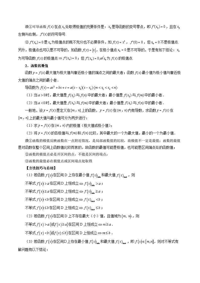 专题16 极值与最值 -2024年新高考数学艺术生突破90分精讲02