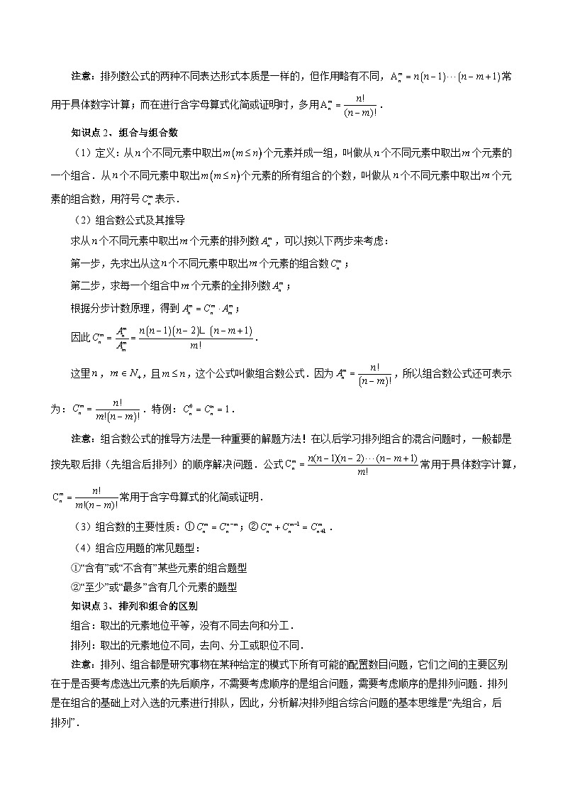专题29 排列组合 -2024年新高考数学艺术生突破90分精讲02