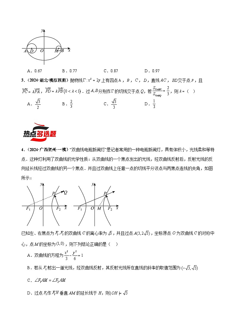 热点题爆破13 圆锥曲线-【考前冲刺】2024年新高考数学考前三轮复习热点题精讲（新高考通用）02