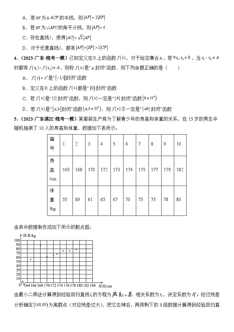 广东省新高考数学模拟卷02-多选题09-12题精编真题重组卷（新高考通用）02