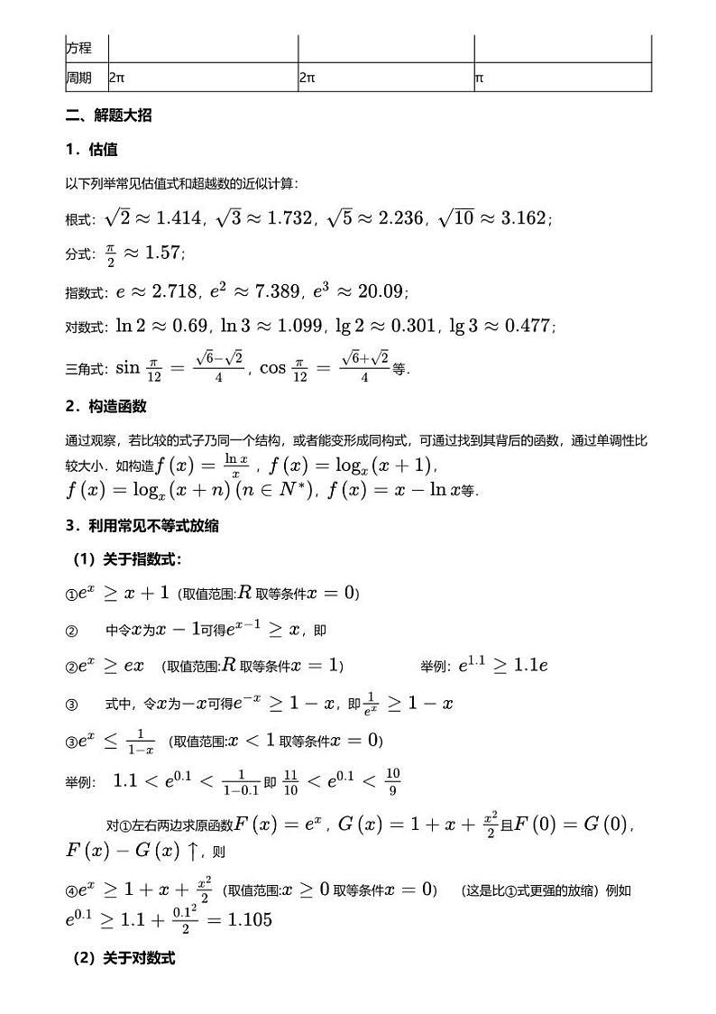 高考数学压轴题全攻略专题9 式子大小判断问题【讲】03