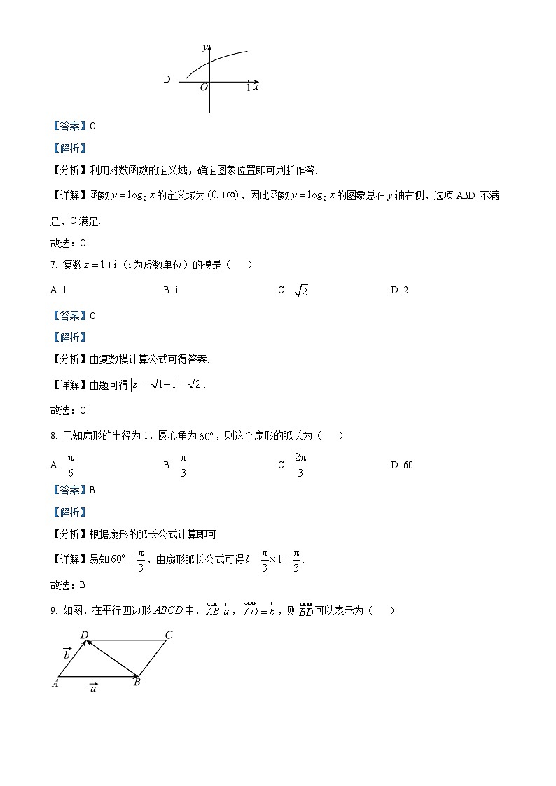 湖南省2024年普通高中学业水平合格性考试数学考前押题卷（三）（原卷版+解析版）03