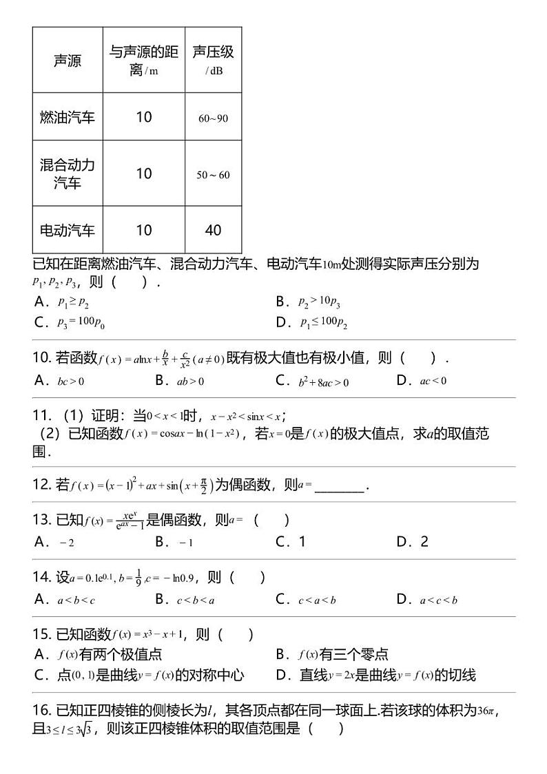 2024高考冲刺数学最热30题 函数与导数 专题汇总第2页