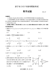 2023年山东省济宁市高三三模考试数学试卷（含答案）