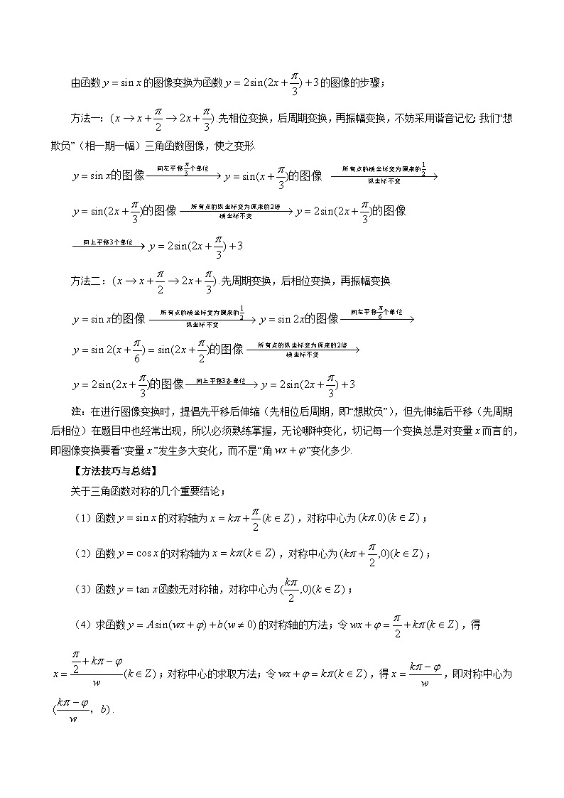新高考数学大一轮复习讲义之方法技巧专题19三角函数图象与性质(原卷版+解析)第3页