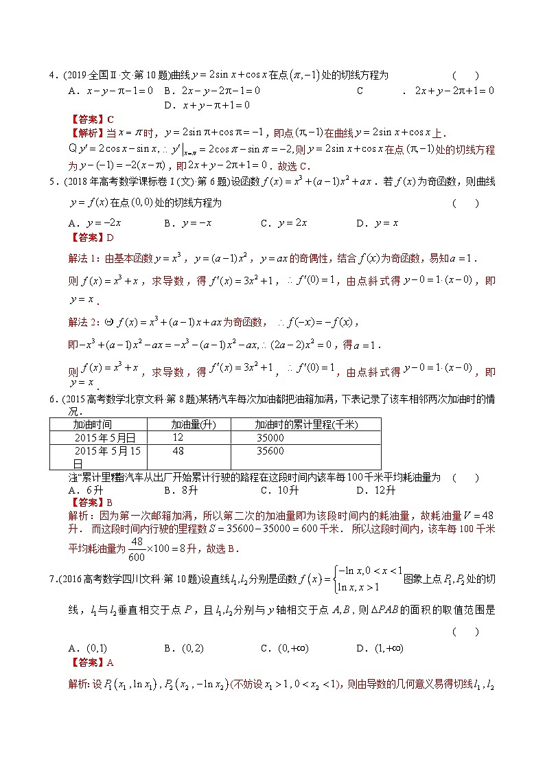 十年（2014-2023）高考数学真题分项汇编（全国通用）03
