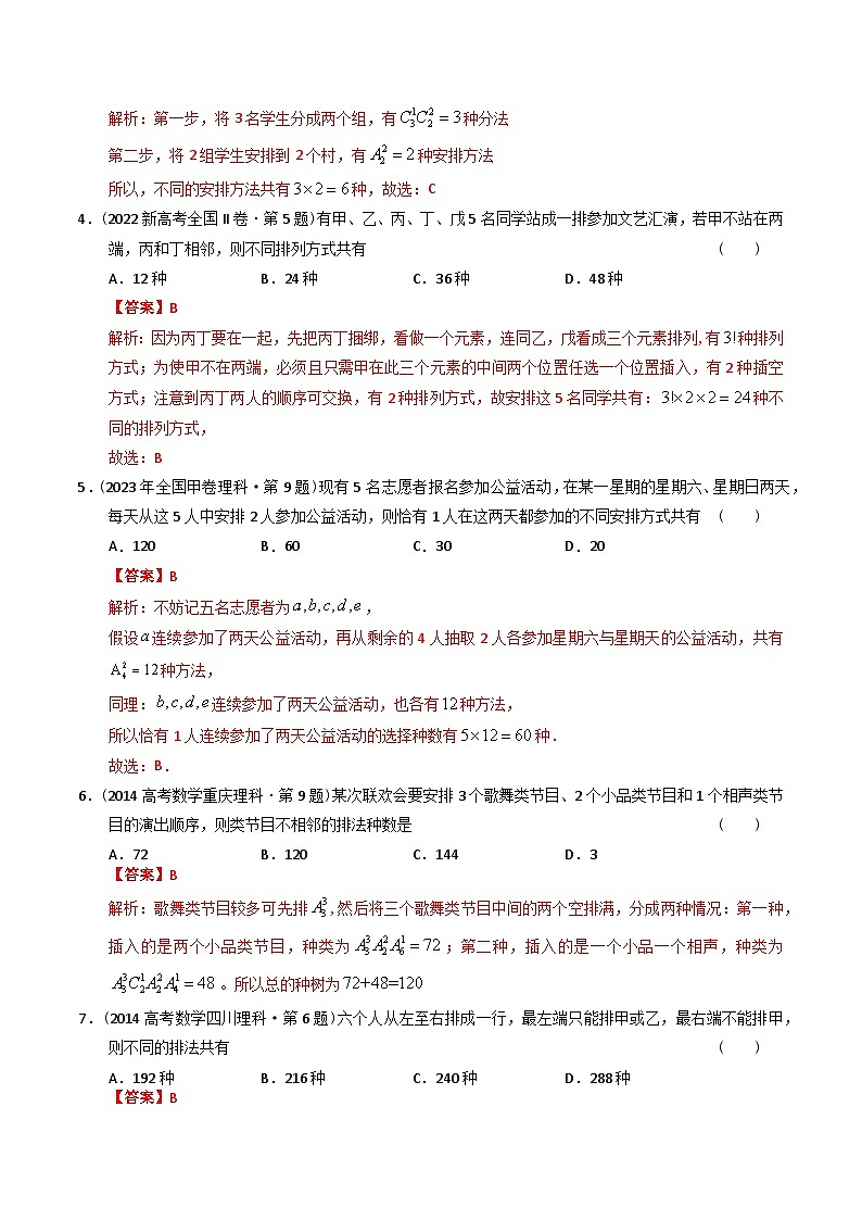 十年（2014-2023）高考数学真题分项汇编（全国通用）02