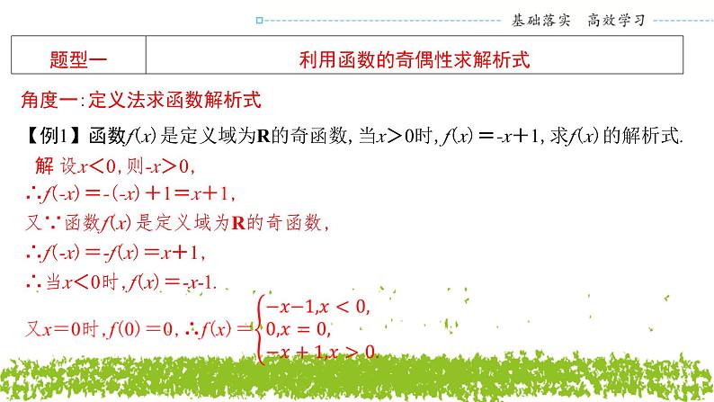 新人教A版 高中数学必修第一册 3.2.2《奇偶性（二）》课件03