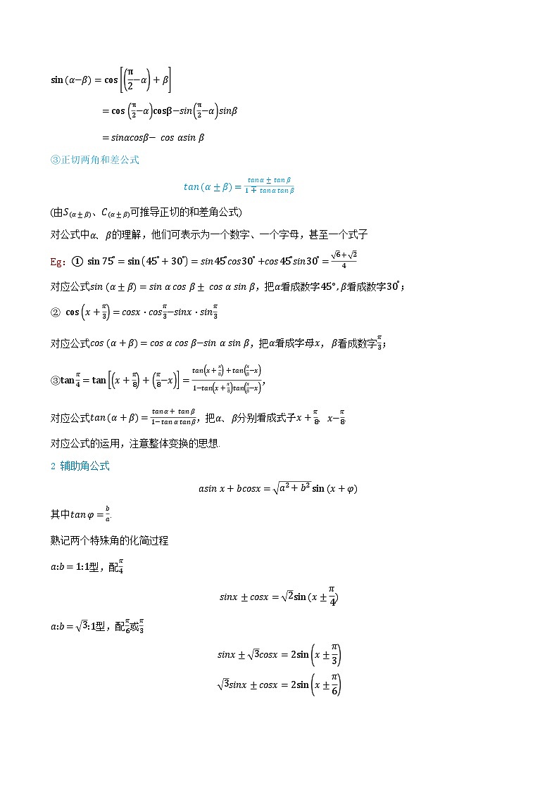 2024年高中数学(必修第一册)5.5三角函数和差角公式精品讲义(学生版+解析)第2页